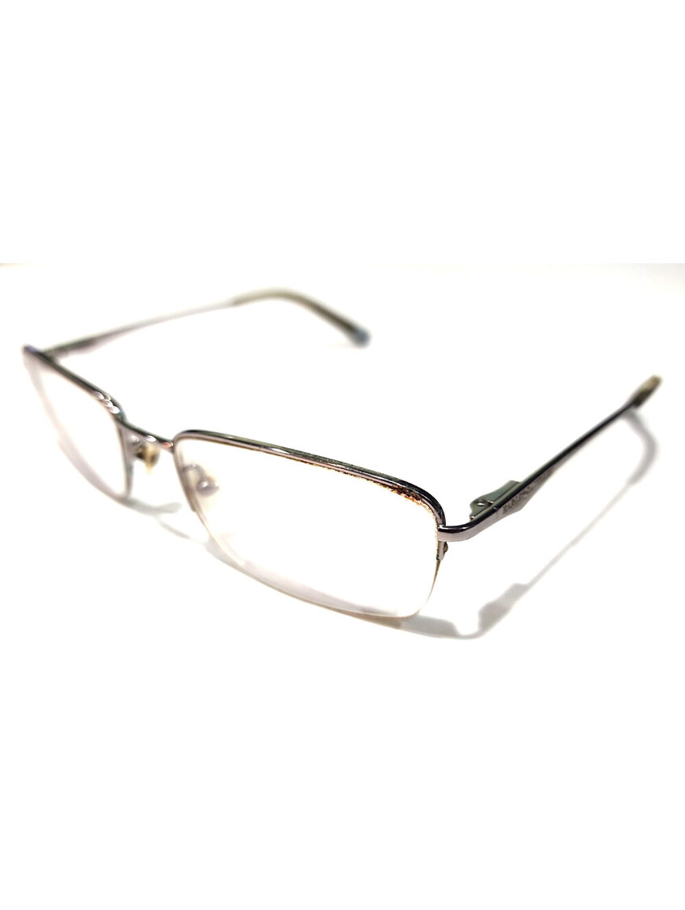 Harley Davidson HD373 Silver Rectangle Metal Eyeglasses 58-18 140